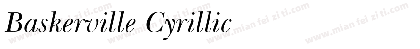 Baskerville Cyrillic字体转换